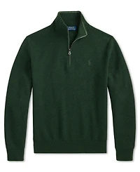 Polo Ralph Lauren Men's Mesh-Knit Cotton Quarter-Zip Sweater