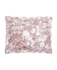 Modern Heirloom Garden Toile Reversible 3-Piece Quilt Set, Full/Queen