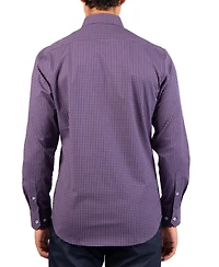 TailorByrd Men's Tonal Gingham Long Sleeve Shirt