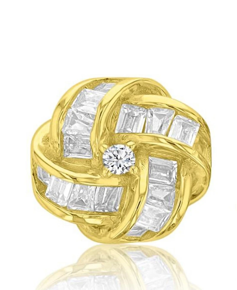 Macy's 14k Gold-Plated Facet Knot Stud Earrings