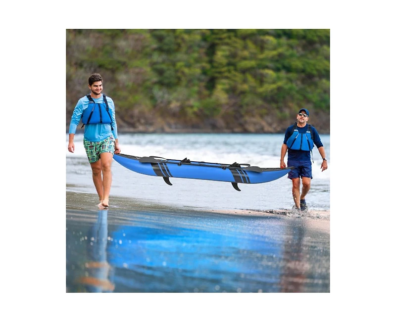 Hikeen Inflatable 2-person Kayak Set with Aluminium Oars and Repair Kit
