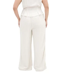 City Chic Plus Eva Stripe Wide Leg Pant