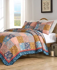 Greenland Home Fashions Tangier Reversible 3-Piece Quilt Set
