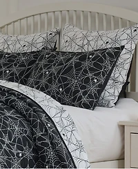 Greenland Home Fashions Spinderella Jacquard-Woven Lightweight Pillow Sham, Standard