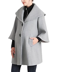 kimi + kai Maternity Aanya A-Line Wool-Blend Removable Bib Coat