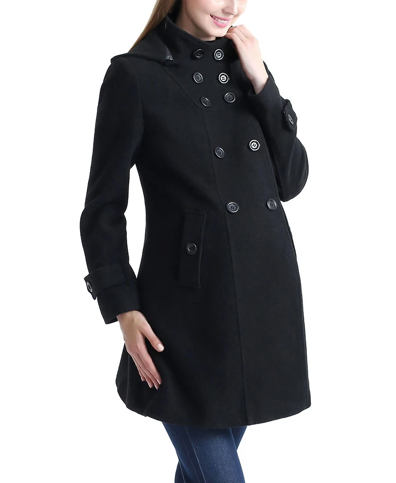 kimi + kai Women's Maternity Penelope Wool Blend A-Lined Coat