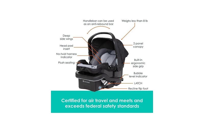 Baby Trend Morph Single to Double Modular Travel System - Dash Grey