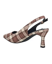 French Connection Women's Brenna Plaid Kitten Heel