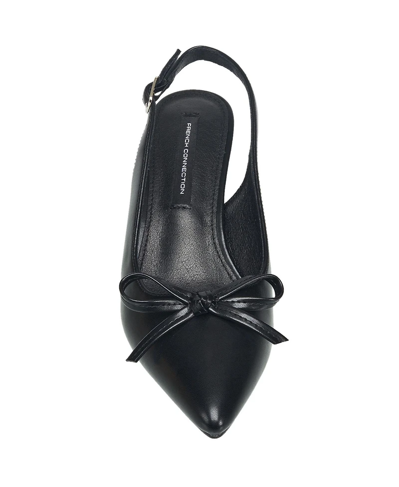 French Connection Women's Brinny Small Bow Kitten Heel