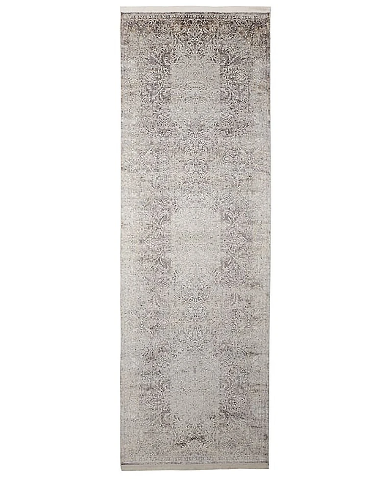Feizy Sarrant R3964 Brown 2'8" x 12' Runner Rug