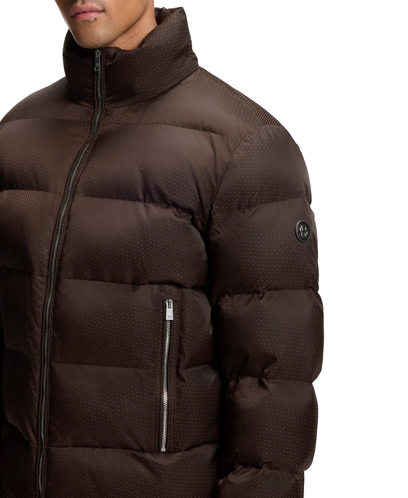 Boss by Hugo Men's Water-Repellent Padded Jacquard Jacket