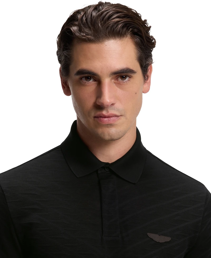 Boss by Hugo x Aston Martin Men'sCotton Mercerized Cotton Jacquard Regular-Fit Polo Shirt