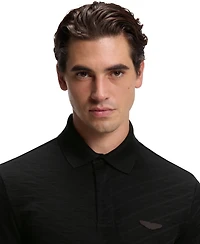 Boss by Hugo x Aston Martin Men'sCotton Mercerized Cotton Jacquard Regular-Fit Polo Shirt