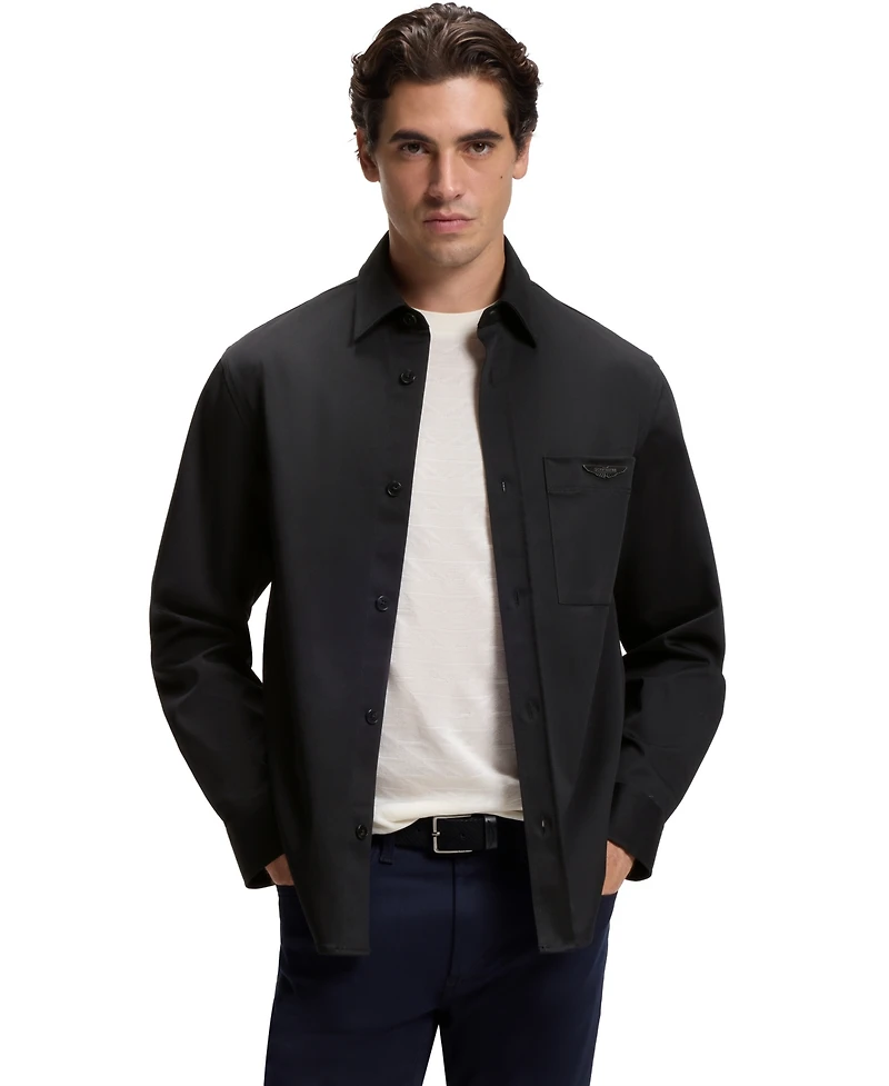 Boss by Hugo x Aston Martin Men's Cotton-Blend Relaxed-Fit Overshirt