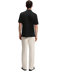 Boss by Hugo Men's Cotton Regular-Fit Patterned Collar Polo Shirt
