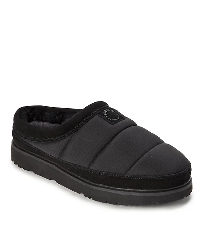 Dearfoams Men's Grafton Sport Nylon Puff Clog Water Repellent Slippers