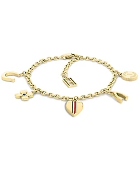 Tommy Hilfiger Women's Lucky Charm Gold-Tone Stainless Steel Bracelet