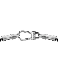 Hugo Boss Men's Liam Stainless Steel Ionic Plated Antique Silver Steel Bracelet