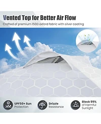 Sugift 10 x 10 Ft Pop Up Canopy Tent with Sidewall 6 Pockets Instant Setup Commercial Gazebo