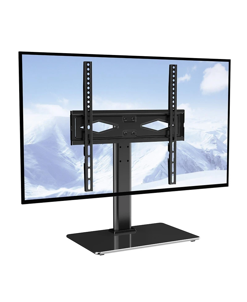 Sugift Swivel Universal Tv Stand for 32 to 55 in TVs Height Adjustable Portable Floor Stand