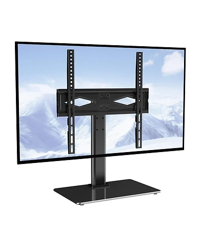 Sugift Swivel Universal Tv Stand for 32 to 55 in TVs Height Adjustable Portable Floor Stand