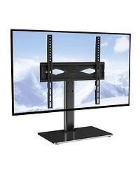 Sugift Swivel Universal Tv Stand for 32 to 55 in TVs Height Adjustable Portable Floor Stand