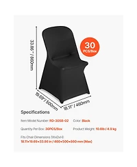 Sugift 30 Pieces Polyester Spandex Stretch Chair Covers Flat-Front Fits Up to 18.11 x 19.69 x 33.86