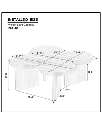 Flynama 31.49" Butterfly Shaped Mdf Coffee Table