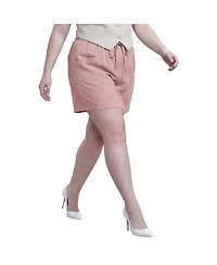 Standards & Practices Plus High-Waisted Pull-On Wide-Leg Shorts, 6" Inseam