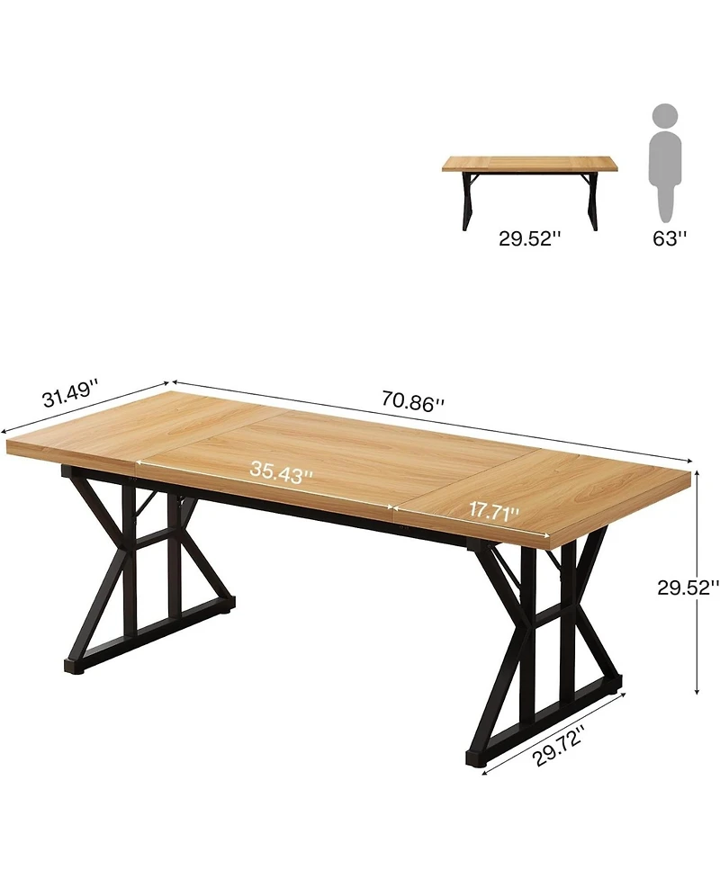 Tribesigns 70.86" Industrial Executive Desk.