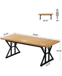 Tribesigns 70.86" Industrial Executive Desk.