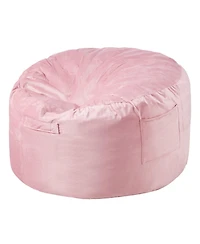 Slickblue Round Memory Foam Bean Bag Chair with Washable Cover