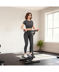 Sevorley Twist Waist Exercise Machine with Adjustable Handlebar, Lcd Monitor, Foldable Steel Frame