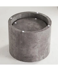 Flynama Set of 2 Faux Concrete Nesting Coffee Tables