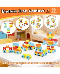 Sugift Stem Montessori Building Blocks 150-Piece Set, Ages 3+