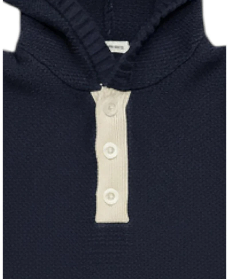 Hope & Henry Little and Big Boy's (S-xl) Organic Henley Sweater Hoodie