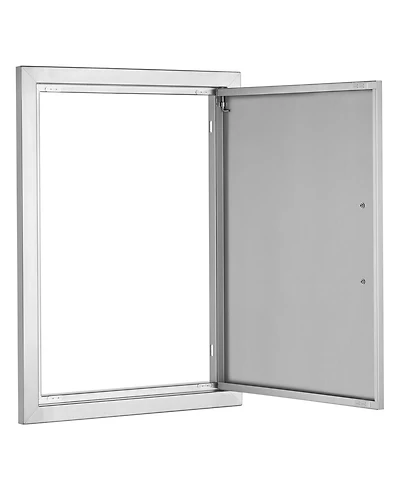 Sugift 17W x 24H in Stainless Steel Flush Mount Outdoor Kitchen Access Door for Bbq Island