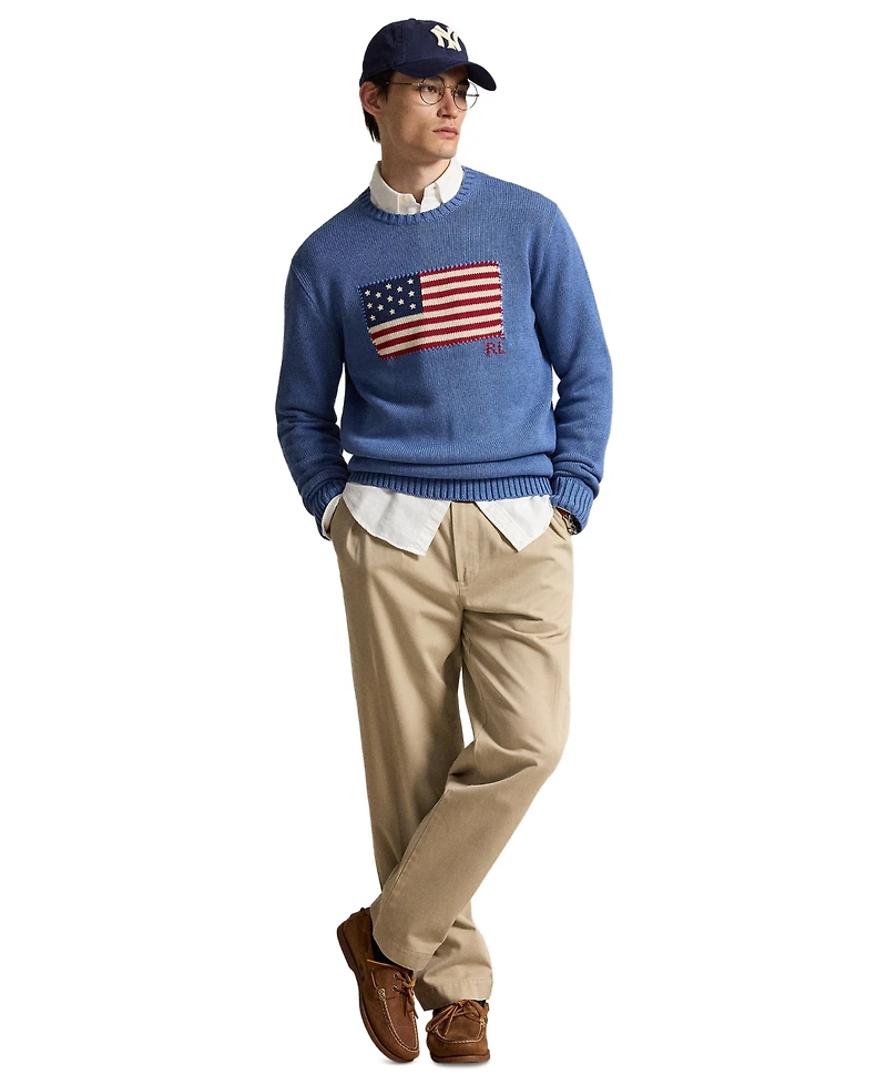 Polo Ralph Lauren Men's The Iconic Flag Crewneck Sweater