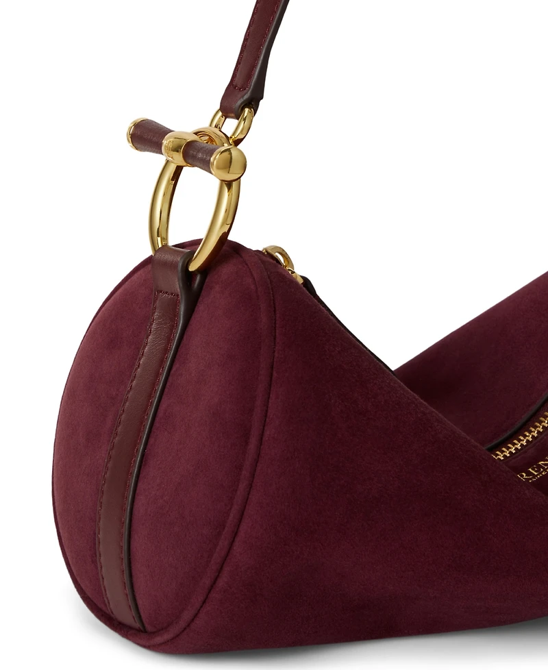 Lauren Ralph Lauren Suede Small Blaike Barrel Handbag