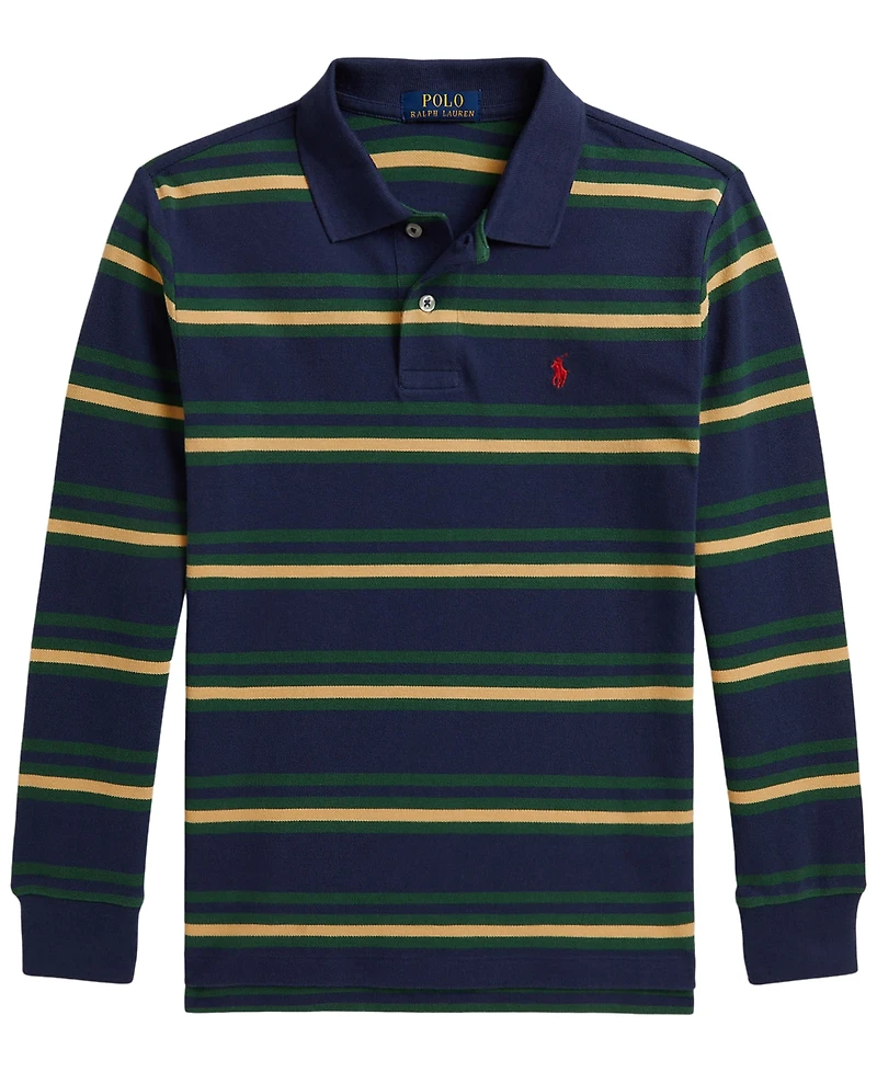 Polo Ralph Lauren Boys' 8-20 Striped Cotton Mesh Shirt