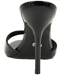Guess Women's Manzy Leather Slide Stiletto Dress Sandals