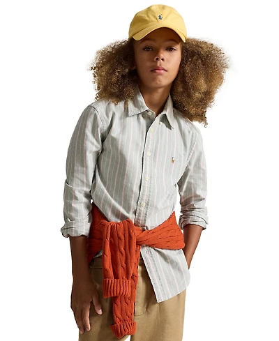 Polo Ralph Lauren Boys' 8-20 Striped Cotton Oxford Shirt