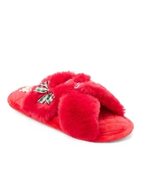 Dearfoams Women's Mama Fur Slide Slippers