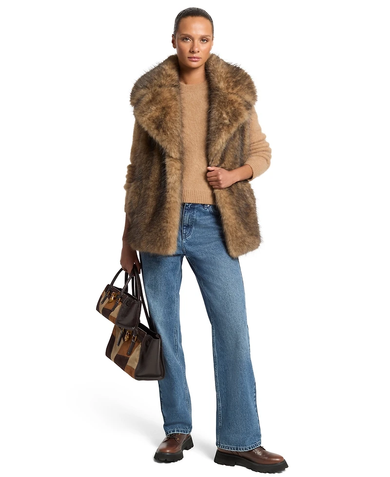Michael Kors Women's Faux-Fur Long Vest