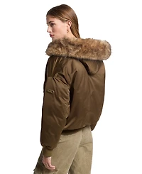 Michael Kors Women's Hooded Down Insulated Bomber Jacket