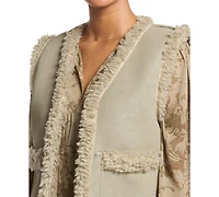 Michael Kors Women's Faux Shearling Sleeveless Vest