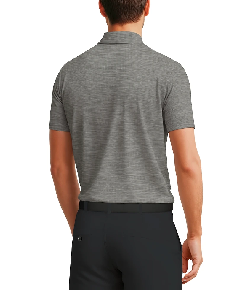 Pga Tour Men's Short-Sleeve Airflux Heather Golf Polo Shirt