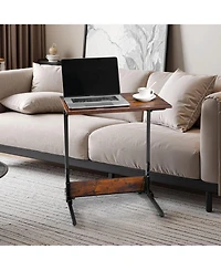 Slickblue Modern C Shaped End Table for Bedroom, Sofa and Office Use
