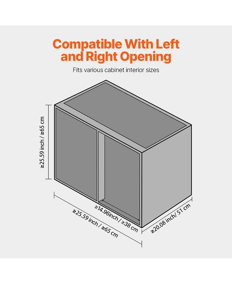 Sugift 2-Tier 4-Shelf Blind Corner Pull Out Cabinet Organizer for Min 15in W Opening Left Right Open