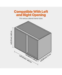 Sugift 2-Tier 4-Shelf Blind Corner Pull Out Cabinet Organizer for Min 15in W Opening Left Right Open